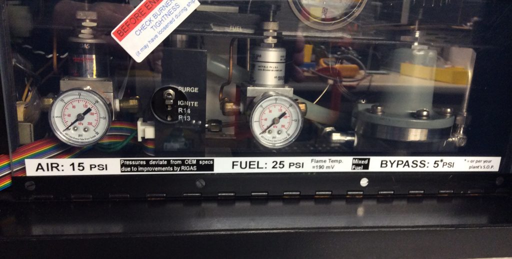 RIGAS labeling of pressure settings